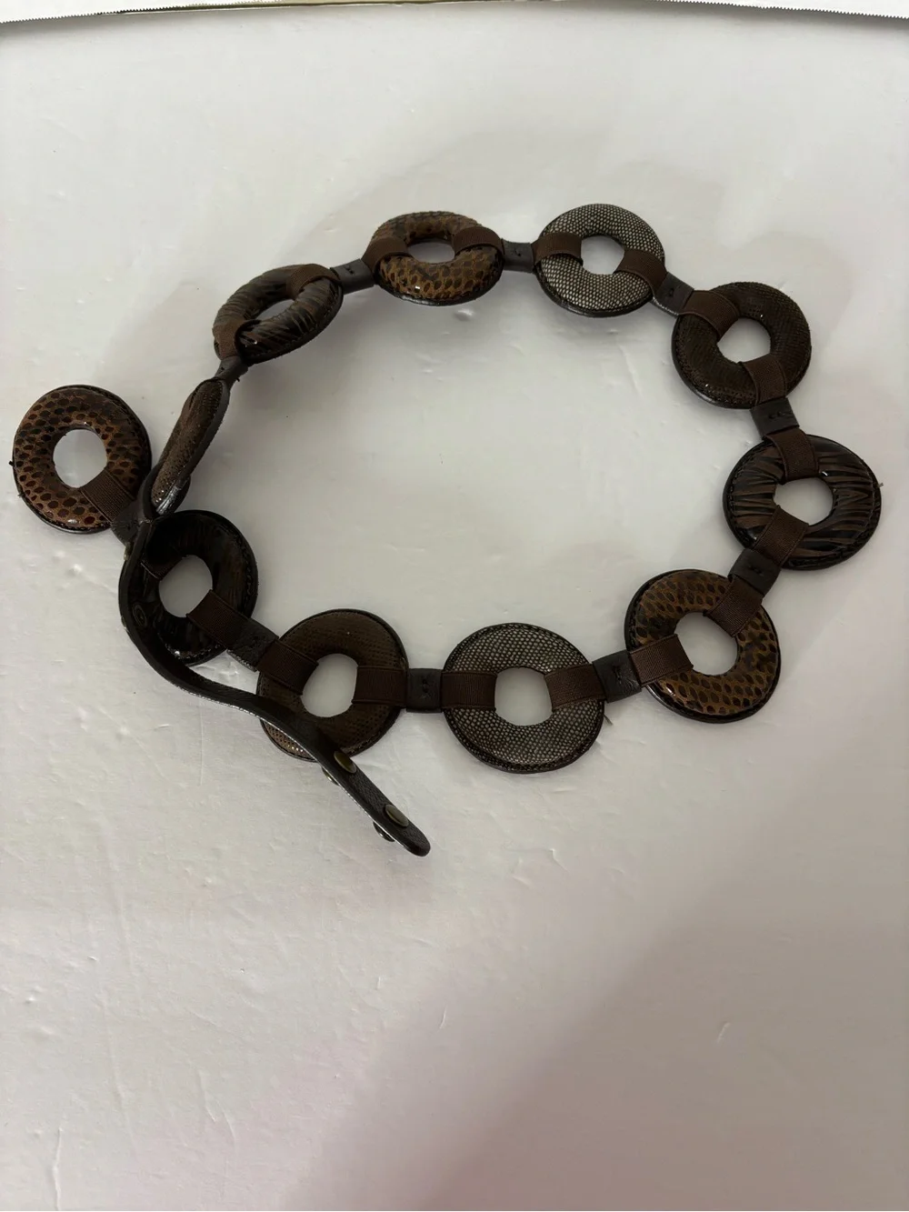 Brown Circle Link Boho Belt